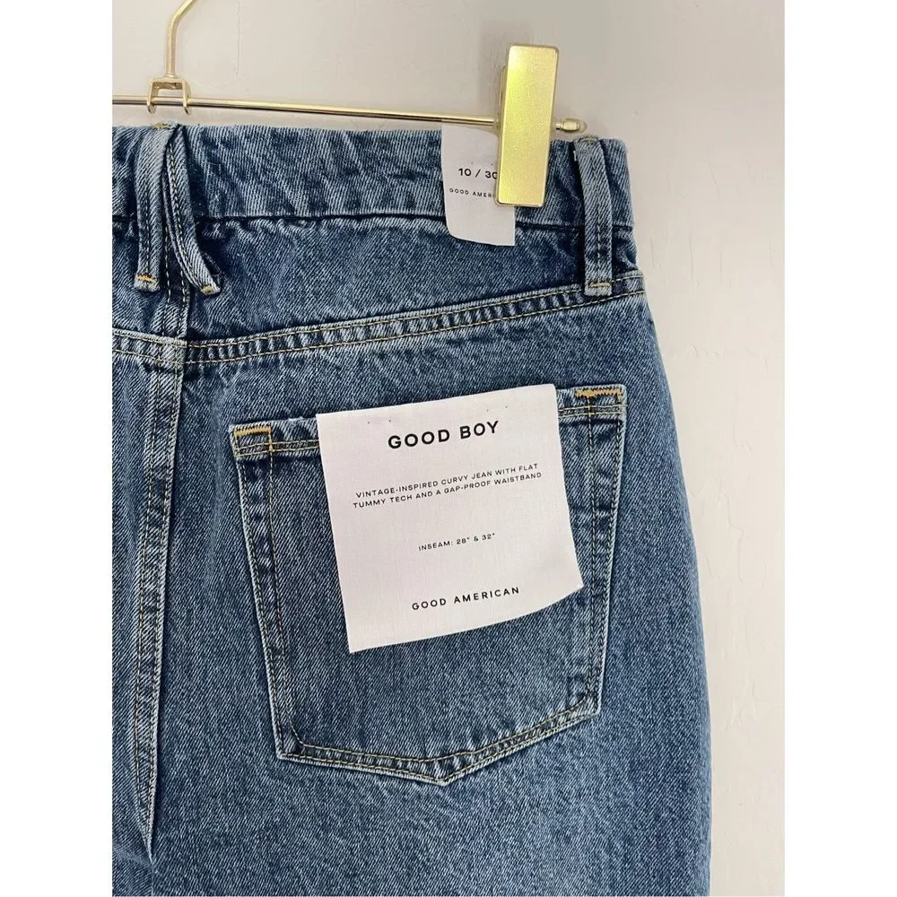 GOOD AMERICAN Good Boy Jeans Size 30 NWT - Picture 3 of 9
